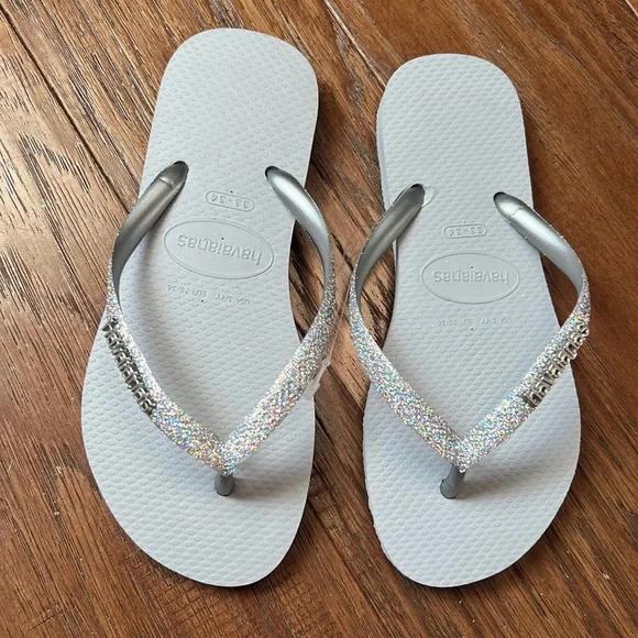 Havaianas Shoes Havaianas Slim Glitter Flip Flops Poshmark